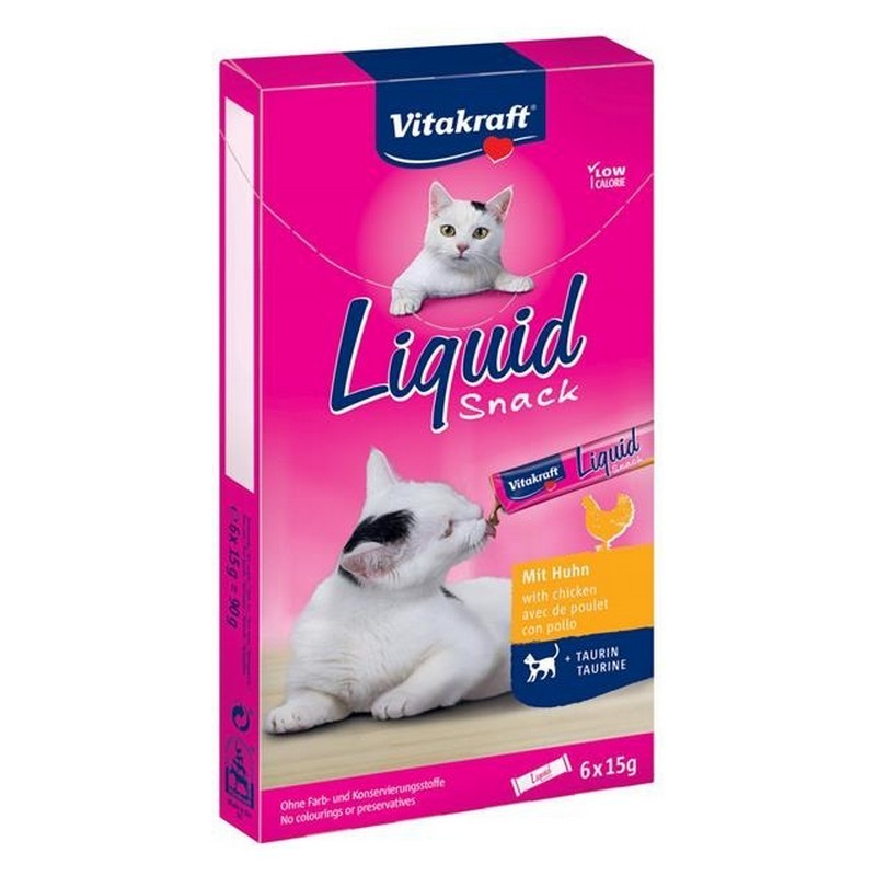 Liquide snacks pour chat - Poulet & Taurin - 90 g