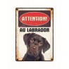 Plaque de garde métallique : Labrador