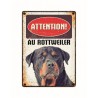Plaque de garde métallique : Rottweiler