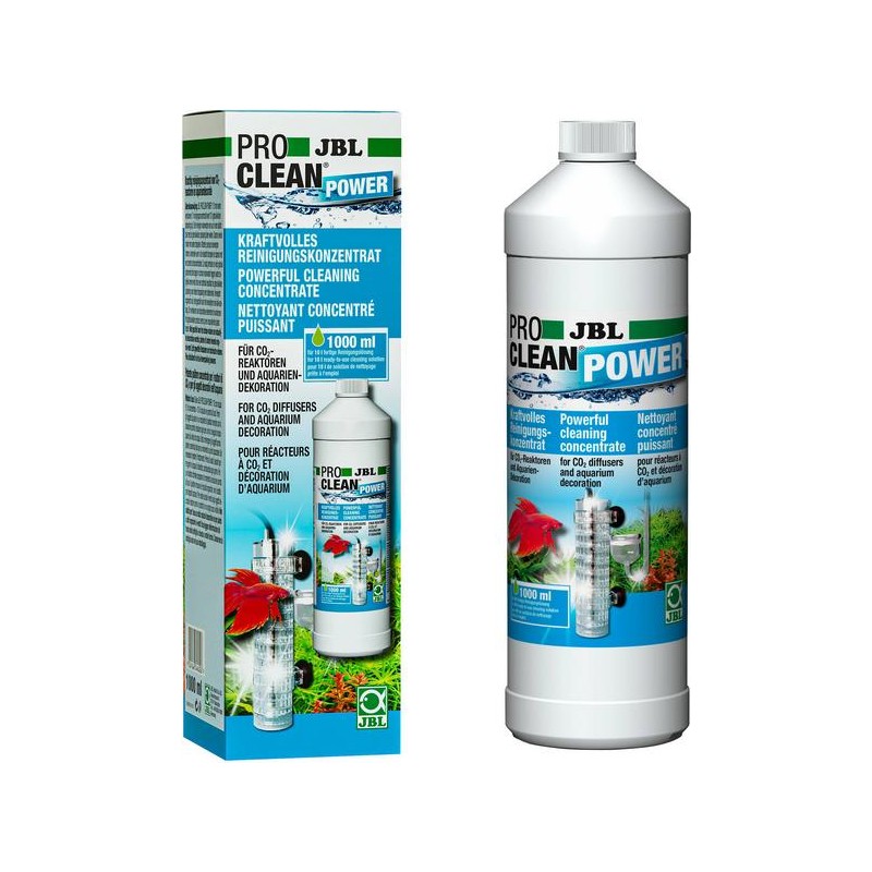 ProClean Power : Liquide de nettoyage contre les décorations d'aquarium - 1 L