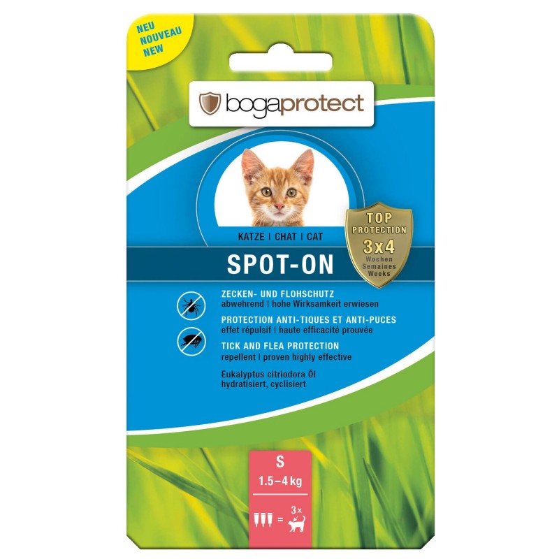 Pipette anti-parasitaire pour chat - 3 x 0.7ml - Bogaprotect