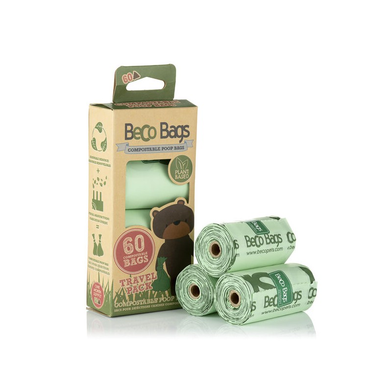 Sacs à crottes compostables  - Beco Bags - 4 x 15 pièces