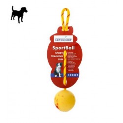 Balle de sport avec corde pour chien - Lecky