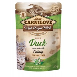 Chat adulte  - Canard avec de l'herbe à chat en sauce - Carnilove - 85 g