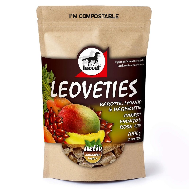 Friandises "Leovetie" pour Cheval - Carotte, Mangue et Cynorrhodon - 1 KG