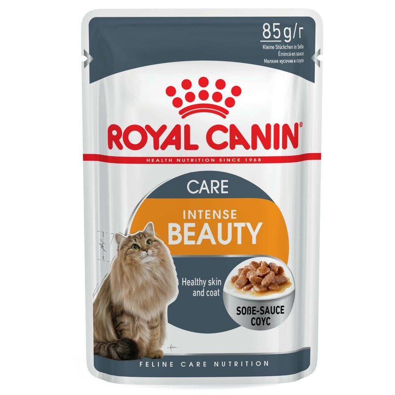 Intense hair & skin "beauty" en sauce - chat adulte - Royal Canin - 85 gr.