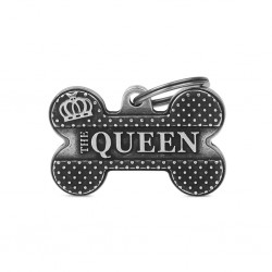 Médaille collection Bronx - Os avec inscription "The Queen"