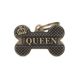 Médaille collection Bronx - Os avec inscription "The Queen"