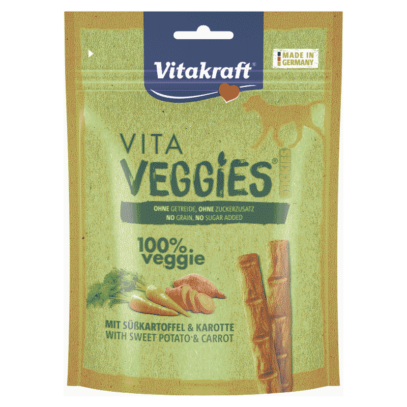 Vita Veggies : Friandises pour chien en bâtonnets- Patate douce & Carotte - 80 g
