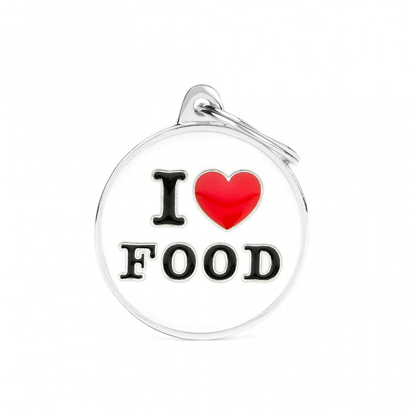 Médaille collection Charms : I LOVE FOOD
