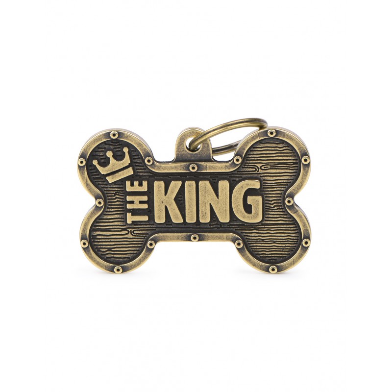 Médaille collection Bronx - Os avec inscription "The King"