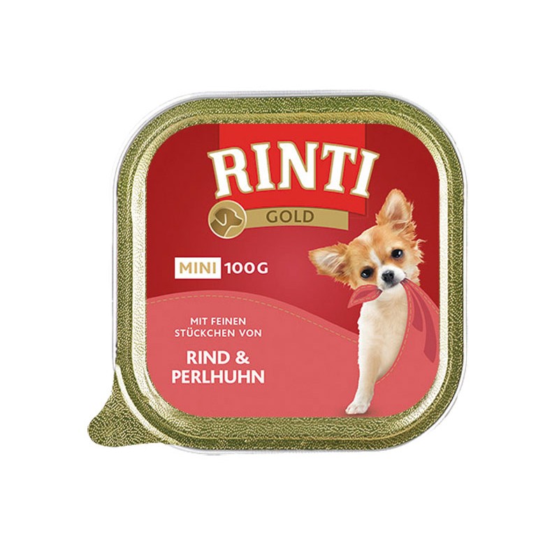 Chien adulte Mini - Boeuf et Pintade - Rinti Gold - 100 g