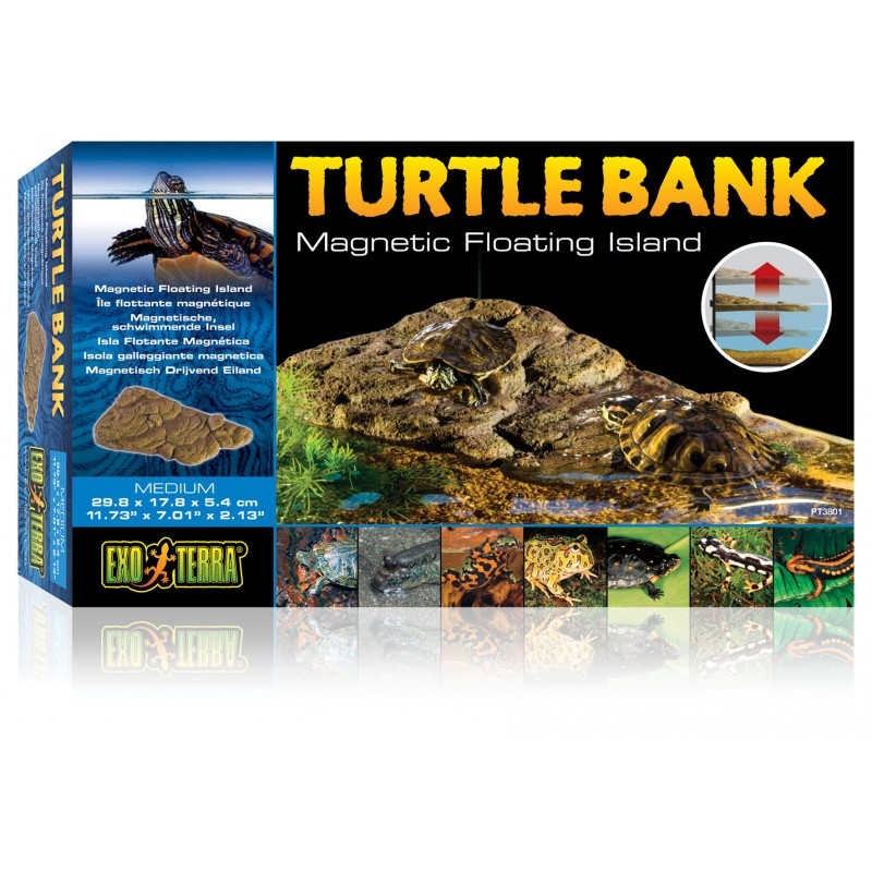 Île flottante Magnétique "Turtle Bank" pour tortues aquatiques