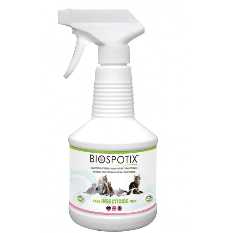 Spray répulsif insecticide pour chat - Biopotix - 500 ml