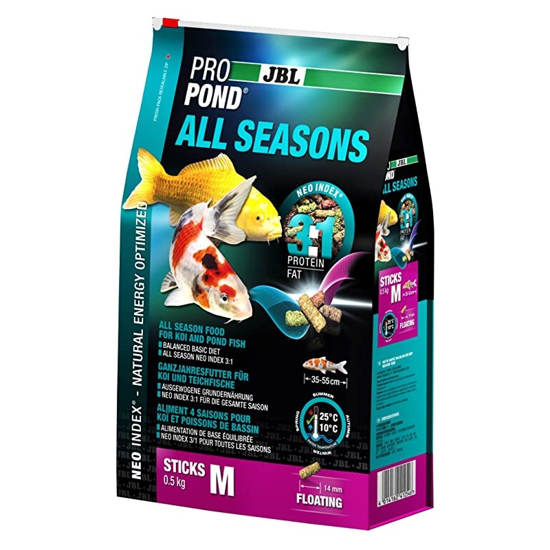ProPond All Seasons M : Alimentation 4 saisons pour Koïs et poissons de bassin de tailles moyennes