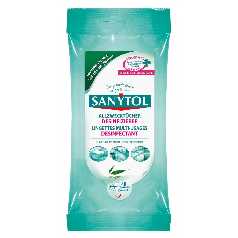 Sanytol Lingettes multi-usages désinfectantes